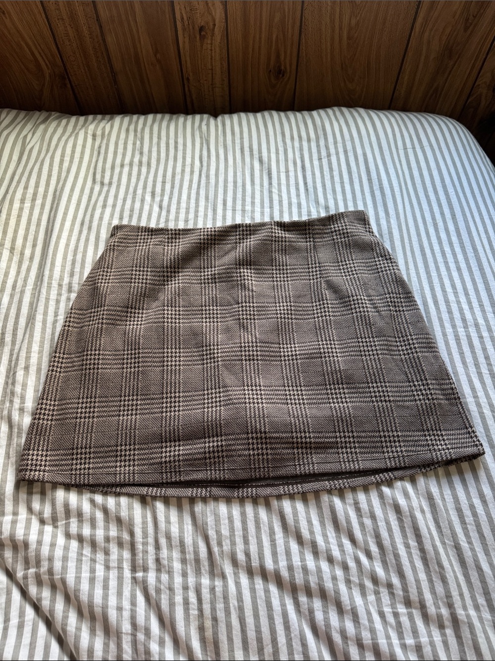Classic Plaid Mini Skort in Brown